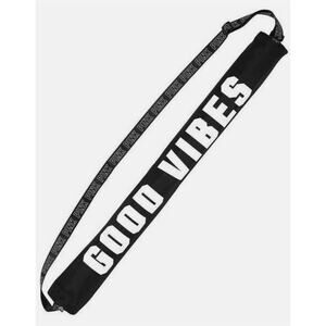 VICTORIA'S SECRET PINK Cooler Beach "GOOD VIBES" Sling Tote Insulated Black NEW